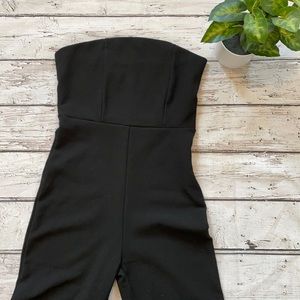 Urban Outfitters Sena Ribbed Strapless Jumpsuit